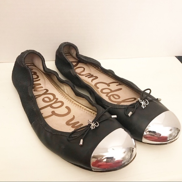 Sam Edelman Fairleigh Leather Cap Toe Ballet Flats - Picture 2 of 12